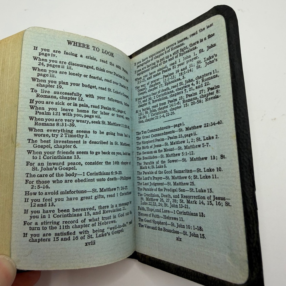 Vtg Mini New Testament Bible Olive Wood Jerusalem Souvenir KJV Patriotic 1960 - Picture 9 of 9